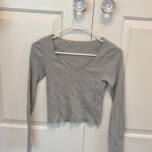 Brandy Melville grey long sleeve top